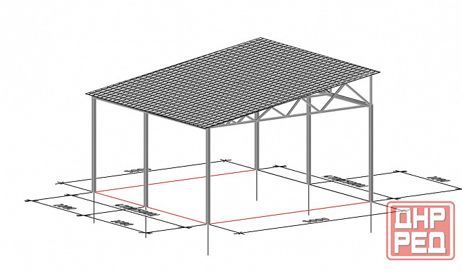 Изготовление навесов для автомобиля/дома/дачи под ключ. По всему днр Донецк - изображение 4