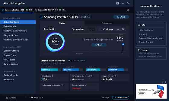 SSD Samsung T9, 1 TB, внешний диск, накопитель Донецк