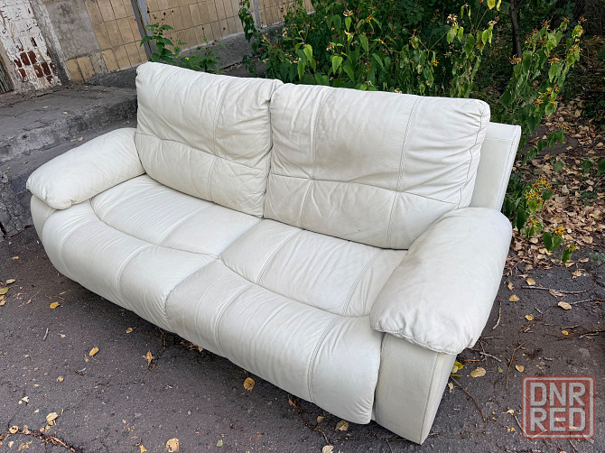 Продам кожаный диван Донецк - изображение 1
