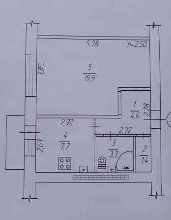 Продам 1к.кв. 37m2 на Топазе Донецк