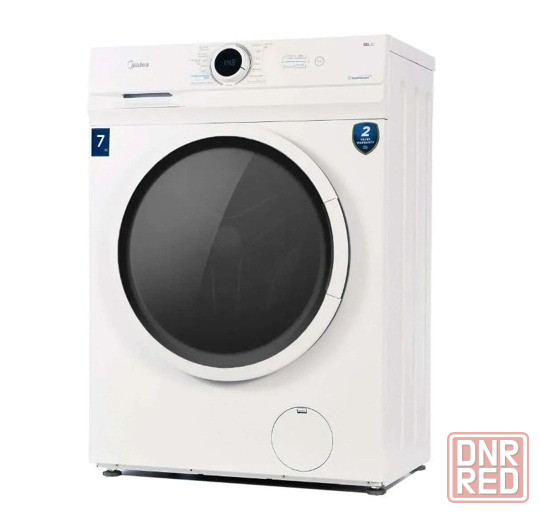 Midea MF100W70/W-RU, с фронтальной загрузкой 7кг (белая/черный) Макеевка - изображение 1