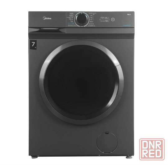 Midea Lunar MF100W70/S-RU, с фронтальной загрузкой 7кг (графит/черный) Донецк - изображение 1