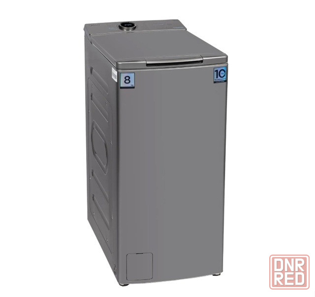 Midea MF100T80BS/S-RU, с вертикальной загрузкой 8кг (графит) Inverter, дисплей, пар Макеевка - изображение 1