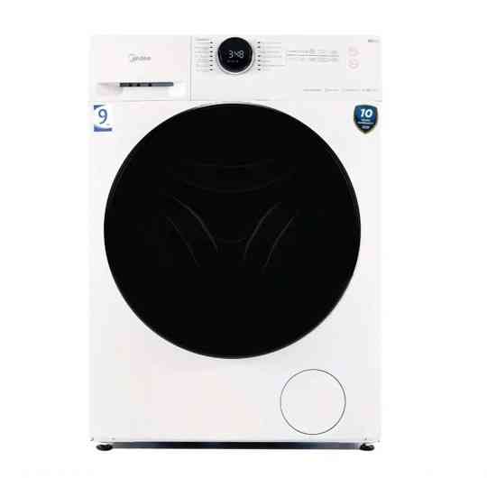 Midea MF200W90WBS/W-RU с фронтальной загрузкой 9кг (белый/черный) Inverter, пар, Wi-Fi Макеевка