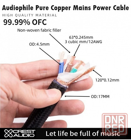 Сетевой кабель CREST AUDIO серии Premium Донецк - изображение 3