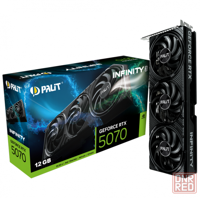 Видеокарта Palit Geforce Rtx 5070 Infinity 3 12 гб, 2325 мгц, черный (арт-6058) Донецк - изображение 1