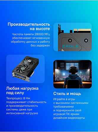 Видеокарта Gigabyte Gv-N5060eagle Oc-8gd 1.0 8гб, Ret (арт-4567) Донецк