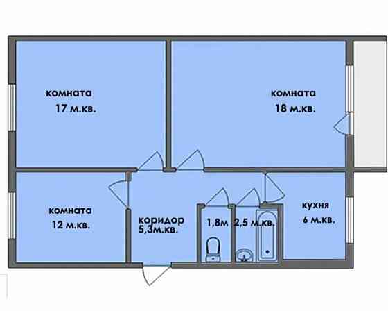 в продаже 3-комн. квартира в центральном районе Мариуполь