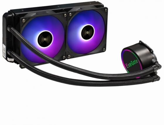 Водяное охлаждение для компьютера Exegate Blackwater-240v2. Pwm. Rgb (Ex293457rus) (арт-7936) Донецк