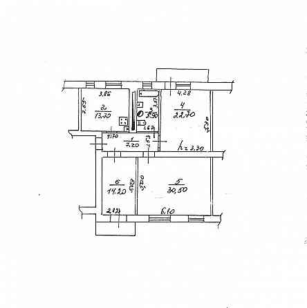 3-х комнатная квартира в Ворошиловском районе Донецка (сталинка) почти 100 м.кв. Донецк