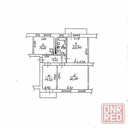 3-х комнатная квартира в Ворошиловском районе Донецка (сталинка) почти 100 м.кв. Донецк - изображение 4