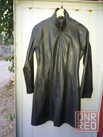 Продам пальто плащ экокожа р. 42 s Донецк - изображение 5