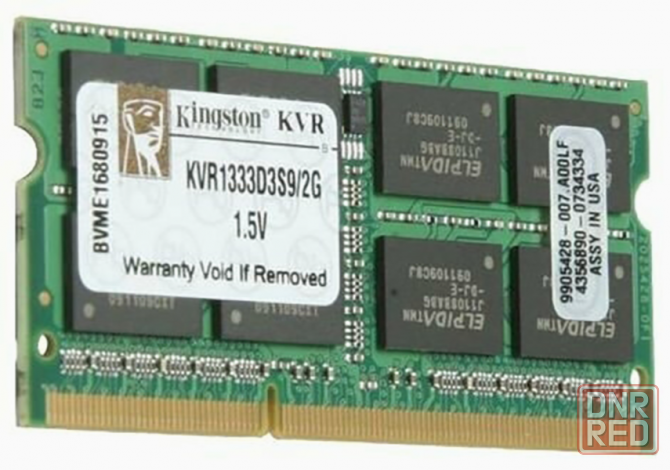 Оперативная память So-Dimm Ddr3l Kingston Valueram 2 гб (1.35v) 1333 мгц Cl9 (Kvr1333d3s9/2g) (арт-1 Макеевка - изображение 1