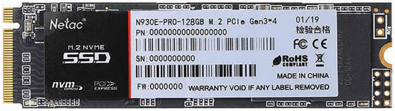 Ssd M.2 Nvme твердотельный накопитель Netac N930e Pro 128 гб (Nt01n930e-128g-E4x) (арт-6085) Макеевка