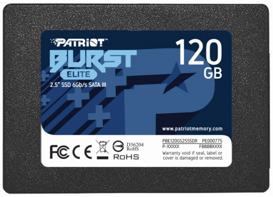 Твердотельный накопитель Ssd 2.5" Patriot Memory Burst Elite (Pbe120gs25ssdr) 120гб (арт-2022) Макеевка