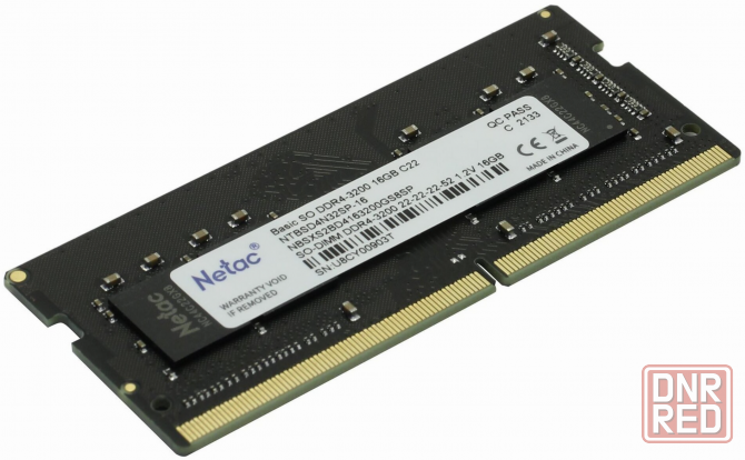 Оперативная память Ddr4 Netac 16гб 3200 мгц Sodimm Ntbsd4n32sp-16 (арт-5238) Макеевка - изображение 1