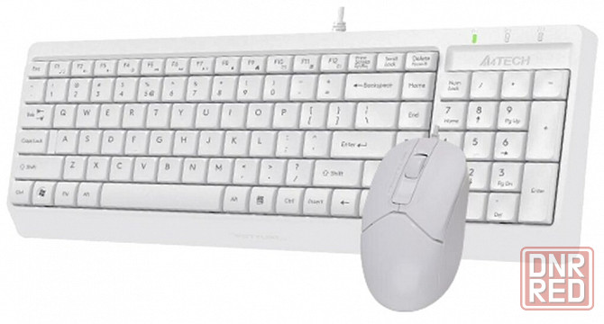 Клавиатура + мышь A4tech Fstyler F1512 клав:белый мышь:белый Usb (арт-9176) Макеевка - изображение 1