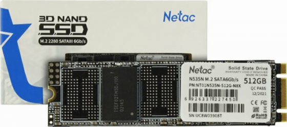 Твердотельный накопитель Ssd M.2 Sata Netac N535n (Nt01n535n-512g-N8x) 512гб (арт-3861) Макеевка