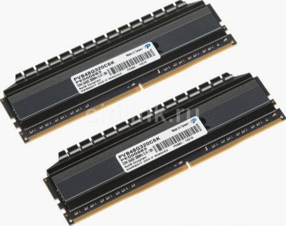 Оперативная память Dimm Ddr4 8gb 3200mhz Patriot Viper 4 Blackout (Pvb48g320c6k) (2x4gb Kit) (арт-51 Макеевка