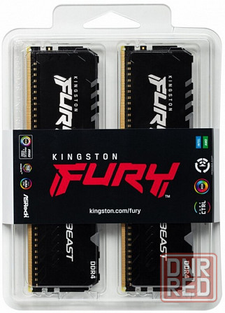 Оперативная память Dimm Ddr4 Kingston Fury Beast Rgb Kf436c17bbak2/16 (арт-8326) Макеевка - изображение 1