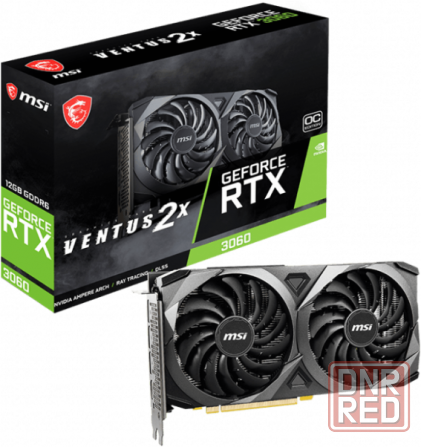 Видеокарта Msi Nvidia Geforce Rtx 3060 Ventus 2x Oc Pci-E 12288mb Gddr6 192 Bit Retail (Rtx 3060 Ven Макеевка - изображение 2
