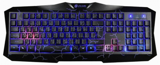 Игровой комплект Oklick Hs-Hkm100g черный 2.2м мониторы оголовье Hs-Hkm100g (арт-2309) Макеевка