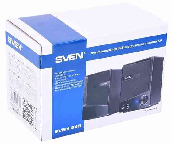 Колонки 2.0 Sven 248 чёрный (6w, питание Usb) (Sv-016333) (арт-4736) Макеевка