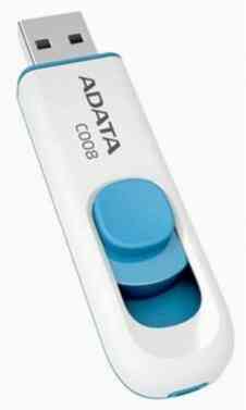 Флэш-память Usb_ 32 Gb A-Data Classic C008 Ac008-32g-Rwe Usb2.0 белый/синий (арт-2128) Макеевка