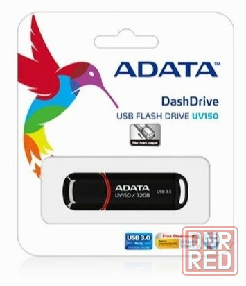 Накопитель Usb 3.0 32гб Adata Auv150-32g-Rbk, черный (арт-7335) Макеевка - изображение 1