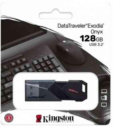 Накопитель Usb 3.2 128гб Kingston Datatraveler Exodia Onyx (Dtxon/128gb), черный (арт-8201) Макеевка