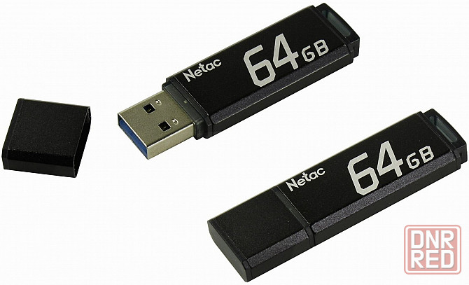 Накопитель Usb 2.0 64гб Netac U351 (Nt03u351n-064g-20bk), черный (арт-5258) Макеевка - изображение 3