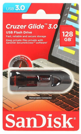 Usb Flash Drive 128gb - Sandisk Cruzer Glide 3.0 Black Sdcz600-128g-G35 (арт-8921) Макеевка