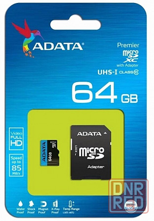 Карта памяти A-Data Microsdxc, 64gb, Ausdx64guicl10-Ra1 (арт-1319) Макеевка - изображение 2