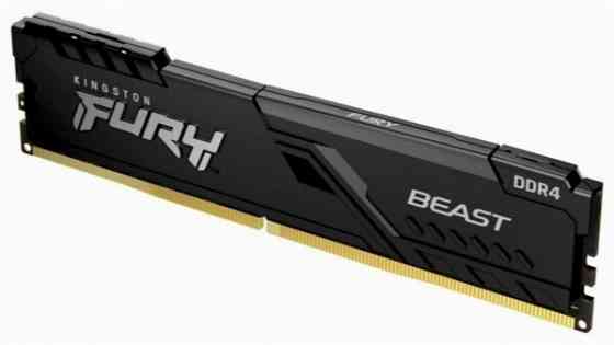 Модуль памяти Kingston Fury Beast Black Ddr4 Dimm 3200mhz Pc25600 Cl16 - 16gb Kf432c16bb/16 (арт-310 Макеевка