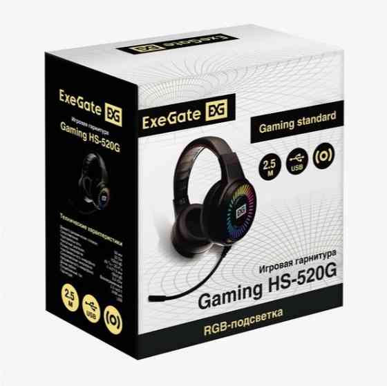 Полноразмерные игровые наушники с микрофоном (гарнитура) Exegate Gaming Hs-520g (Usb, 2x3.5мм, динам Макеевка
