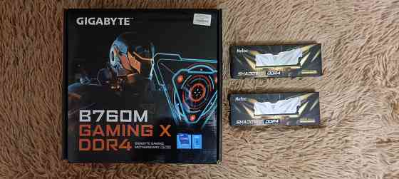 Intel core I5 12400f + gigabyte b760m gaming x ddr4 + озу 32 gb (2x16) Макеевка