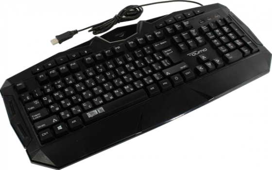 Клавиатура Qumo Antares K60, игровая, проводная, мембранная, 114 клавиш, Usb, подсв, чёрная (арт-533 Макеевка