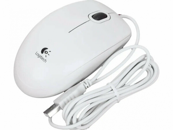 Мышь проводная Logitech B100 910-003360, 800dpi, белый (арт-3788) Макеевка