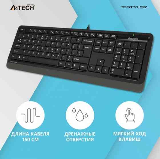 Клавиатура A4tech Fstyler Fk10 черный/серый Usb (арт-6598) Макеевка