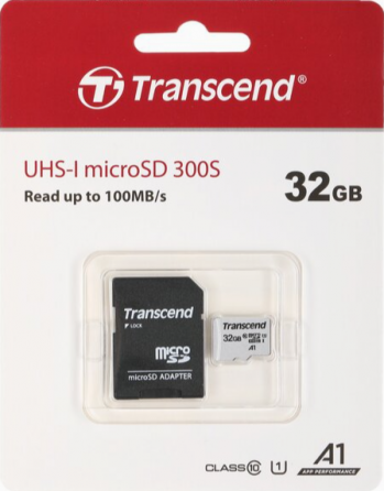 Карта памяти 32gb Transcend Ts32gusd300s-A Microsdhc Class 10 U1 300s + адаптер (арт-9174) Макеевка