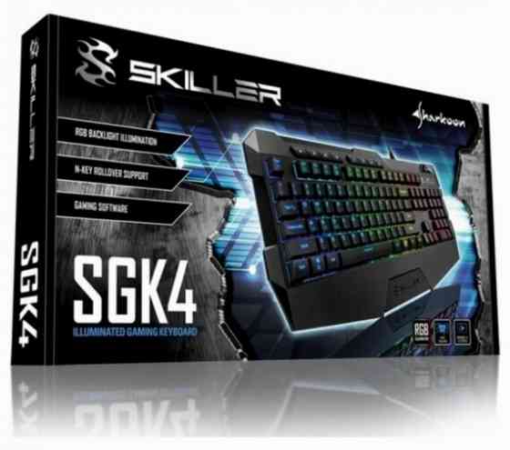 Клавиатура Sharkoon Skiller Sgk4 (резиновые колпачки, Rgb) черный (арт-7916) Макеевка