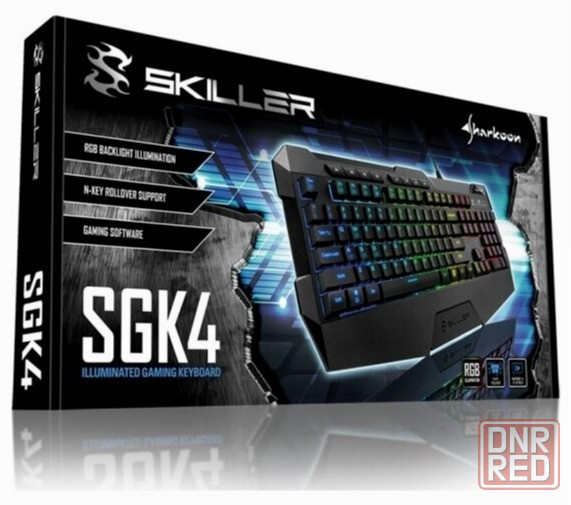 Клавиатура Sharkoon Skiller Sgk4 (резиновые колпачки, Rgb) черный (арт-7916) Макеевка - изображение 3