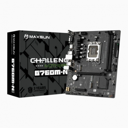 Материнская плата Maxsun Ms-Challenger B760m-N D5 1700, B760, 2xddr5, Matx, Rtl (арт-7574) Макеевка