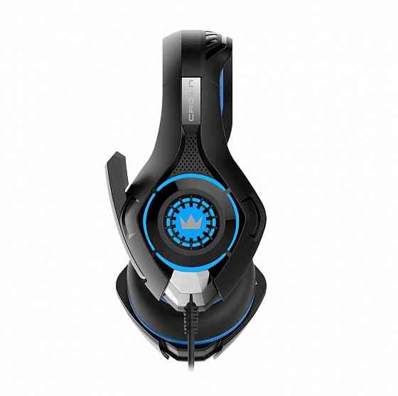 Игровые наушники проводные с микрофоном Crown Micro Cmgh-101t чёрный/синий (арт-2854) Макеевка