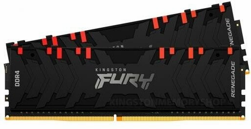 Оперативная память 16gb Kingston Fury Renegade Rgb Ddr4 3600mhz (Kf436c16rbak2/16) (2x8gb Kit) (арт- Макеевка