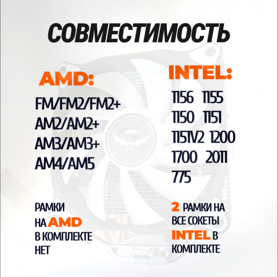 Кулер для процессора снеговик вентилятор под Intel и Amd Frgb (арт-5211) Макеевка