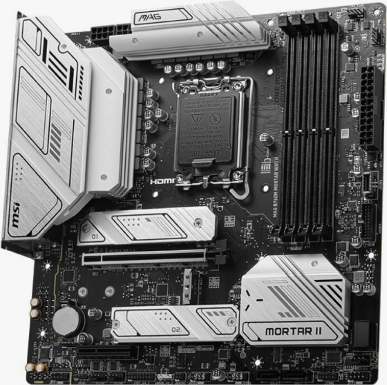 Материнская плата Msi Mag B760m Mortar Wifi Ii Matx Lga1700 4ddr5 Pci-Ex16 Pci-Ex4 3m.2 4sata3 Usb3. Макеевка