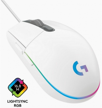 Игровая мышь Logitech G102 Lightsync белый оптическая (8000dpi) Usb 5 кнопок (арт-3424) Макеевка