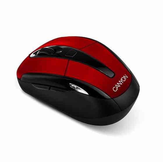 Мышь Canyon Cnr-Msow06r (Jucnrmsow06r) оптический, 1600dpi, черный/красный, беспроводная (арт-1559) Макеевка
