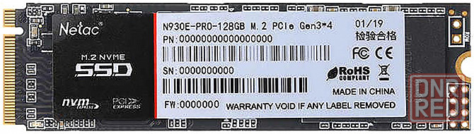 Ssd M.2 Nvme твердотельный накопитель Netac N930e Pro 128 гб (Nt01n930e-128g-E4x) (арт-6810) Донецк - изображение 1